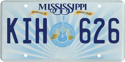 MS license plate KIH626