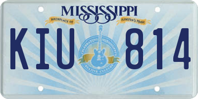 MS license plate KIU814
