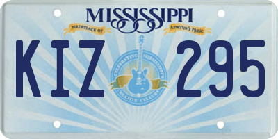 MS license plate KIZ295