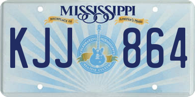 MS license plate KJJ864