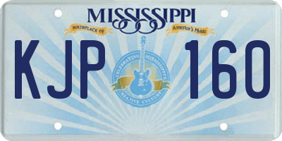 MS license plate KJP160