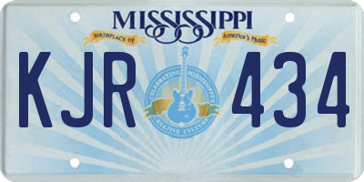 MS license plate KJR434