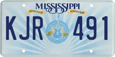 MS license plate KJR491