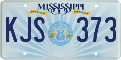 MS license plate KJS373