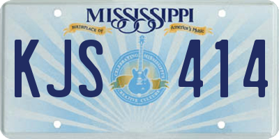 MS license plate KJS414