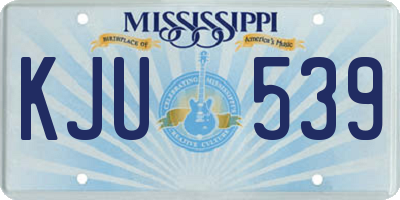 MS license plate KJU539