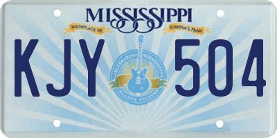 MS license plate KJY504