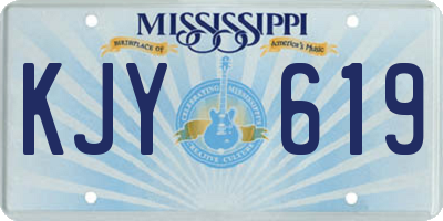 MS license plate KJY619