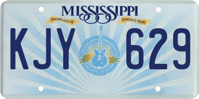 MS license plate KJY629
