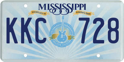 MS license plate KKC728