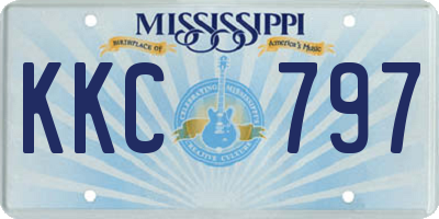 MS license plate KKC797