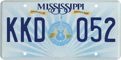 MS license plate KKD052