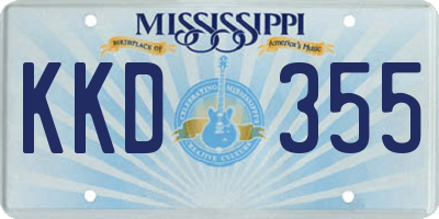 MS license plate KKD355