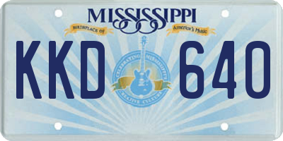 MS license plate KKD640