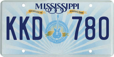 MS license plate KKD780