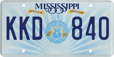 MS license plate KKD840