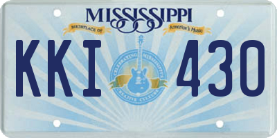MS license plate KKI430