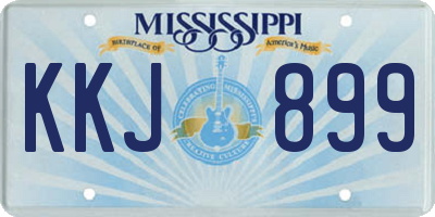 MS license plate KKJ899