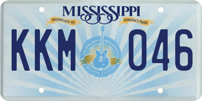 MS license plate KKM046