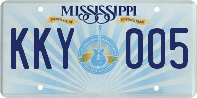 MS license plate KKY005