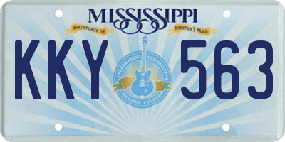 MS license plate KKY563