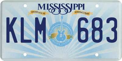 MS license plate KLM683