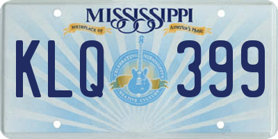 MS license plate KLQ399