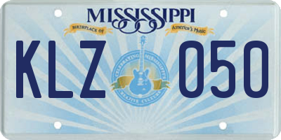 MS license plate KLZ050