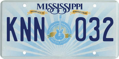MS license plate KNN032