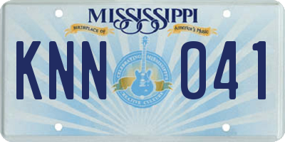 MS license plate KNN041