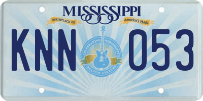 MS license plate KNN053