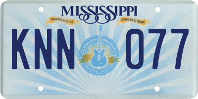 MS license plate KNN077