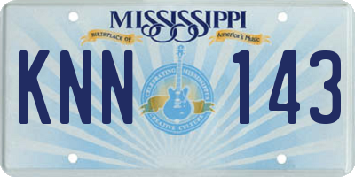 MS license plate KNN143