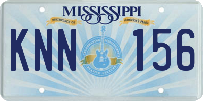 MS license plate KNN156
