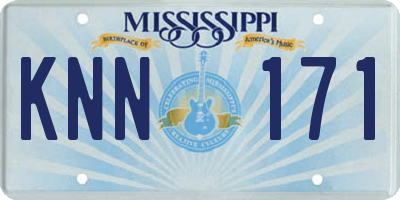 MS license plate KNN171