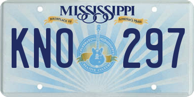 MS license plate KNO297