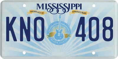 MS license plate KNO408