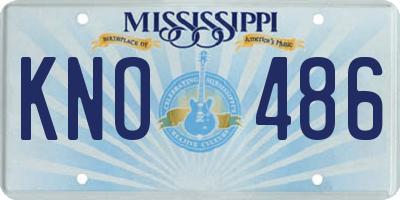 MS license plate KNO486