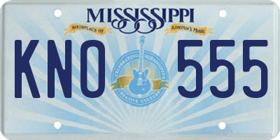 MS license plate KNO555