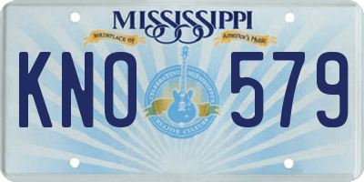 MS license plate KNO579