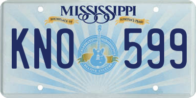 MS license plate KNO599
