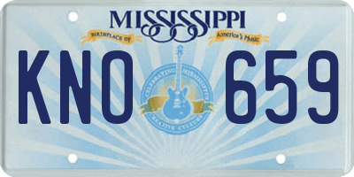 MS license plate KNO659