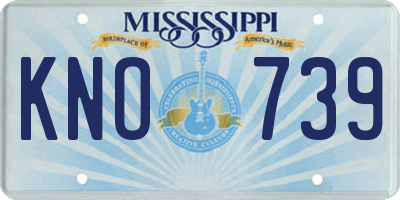 MS license plate KNO739