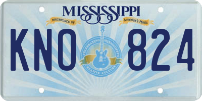 MS license plate KNO824