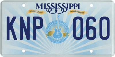 MS license plate KNP060