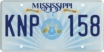 MS license plate KNP158