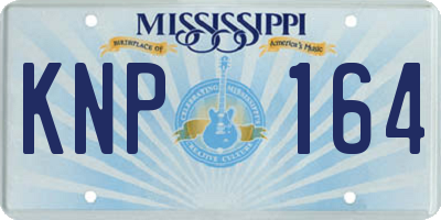 MS license plate KNP164