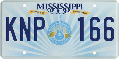MS license plate KNP166