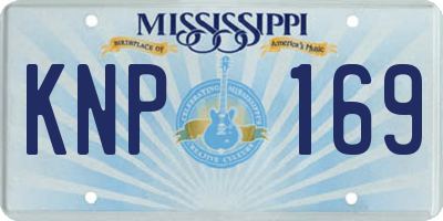 MS license plate KNP169