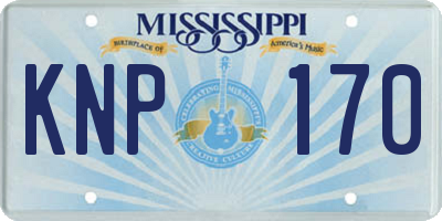 MS license plate KNP170